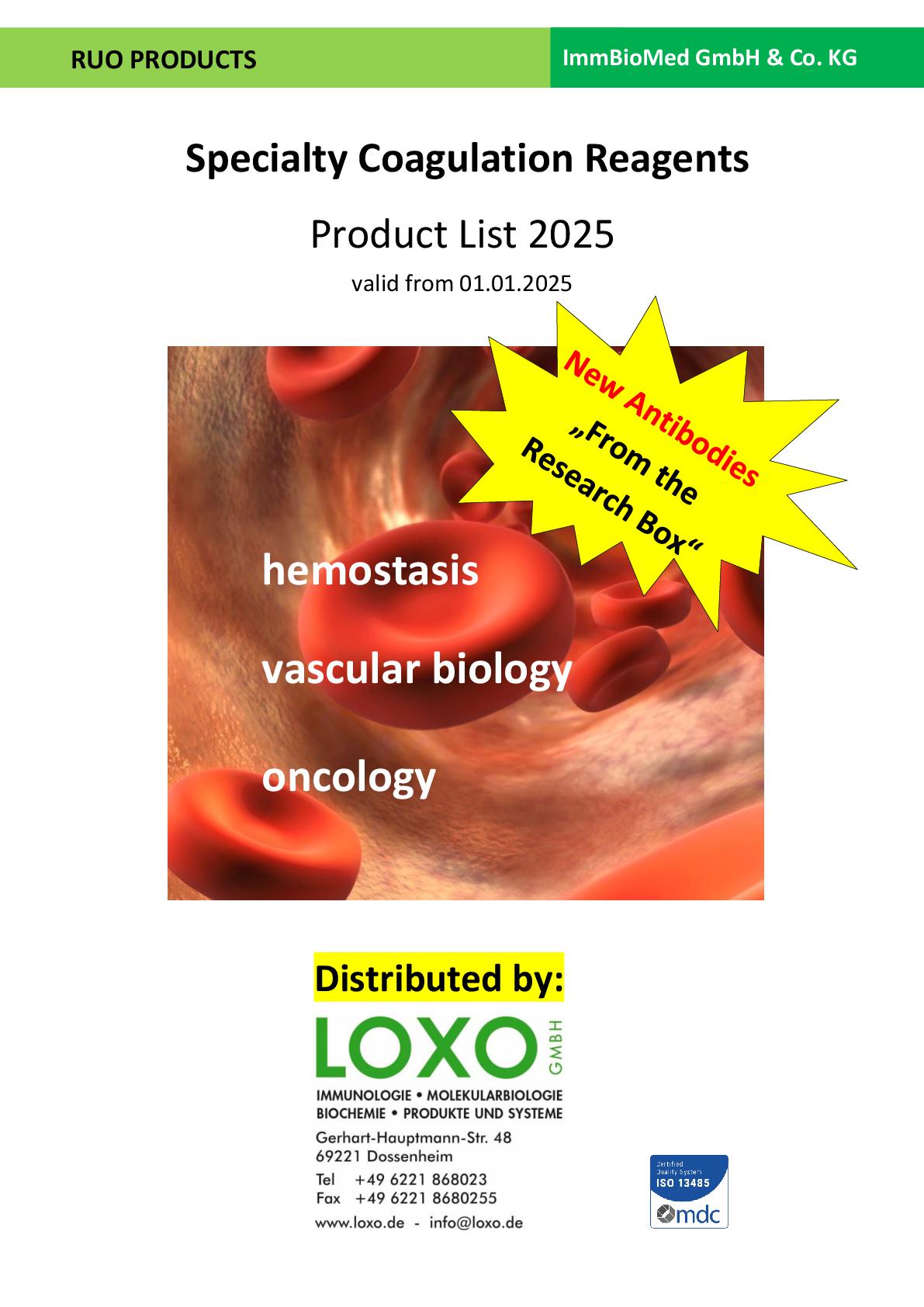 ImmBioMed Katalog Catalogue 2025